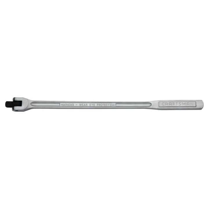 Photo of Craftsman breaker bar CMMT44202 in silver finish, shown flat on white background.