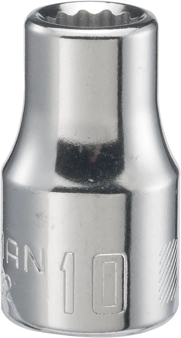 Craftsman chrome 10mm socket tool CMMT44232, front angle, on white background.