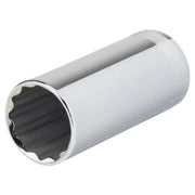 Craftsman chrome socket tool, twelve-point, cylindrical side view, CMMT44297.