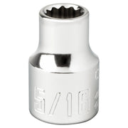 Craftsman chrome 5/16 inch socket, twelve-point, front angle, CMMT44329.