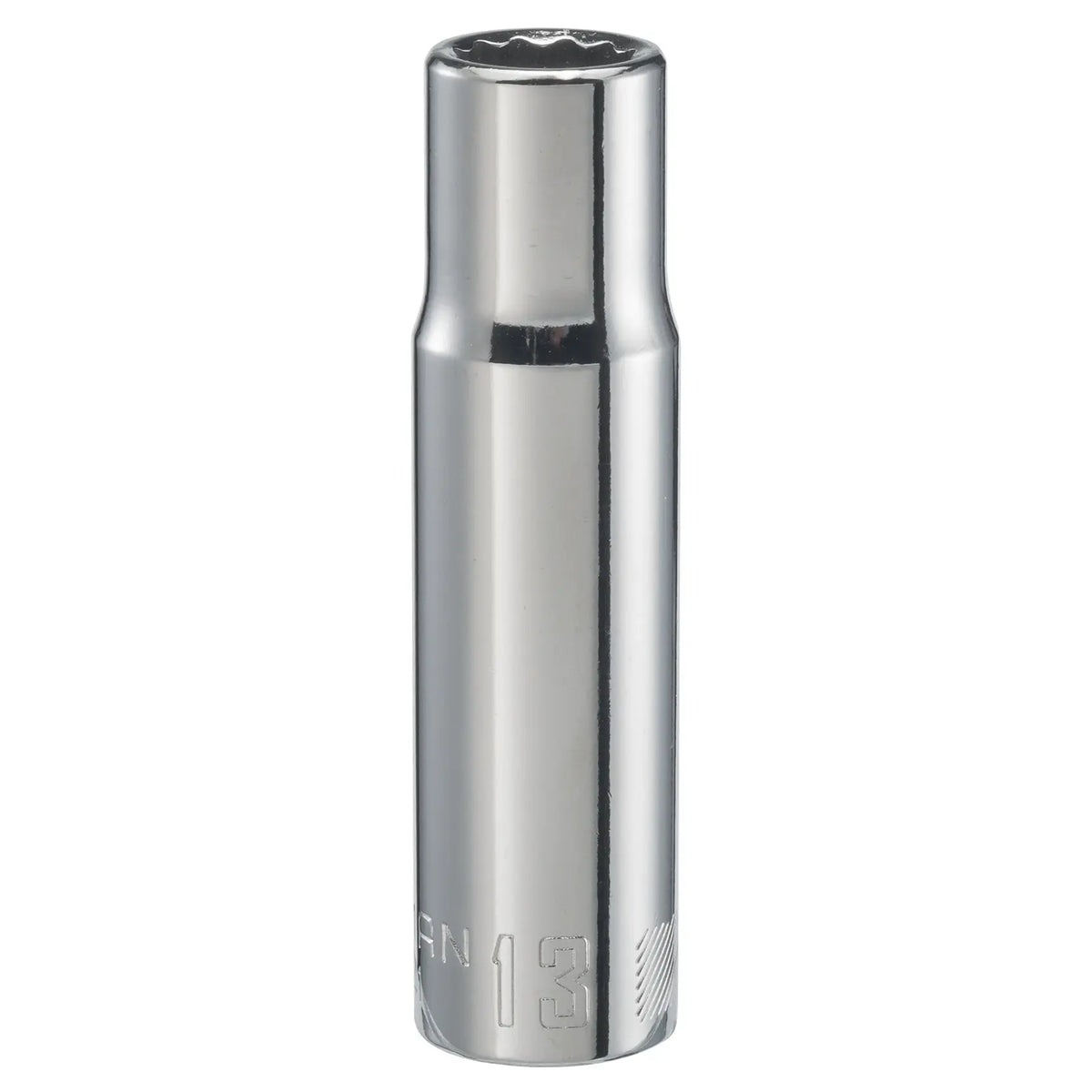 Photo of CRAFTSMAN deep socket, chrome finish, SKU CMMT44441, shown upright on white background.