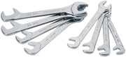 CRAFTSMAN chrome open-end wrench set, assorted sizes, SKU CMMT44778, side angle, white background.