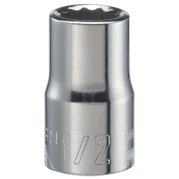 Craftsman socket tool CMMT47502, polished chrome finish, 1/2 inch size, front angle on white background.
