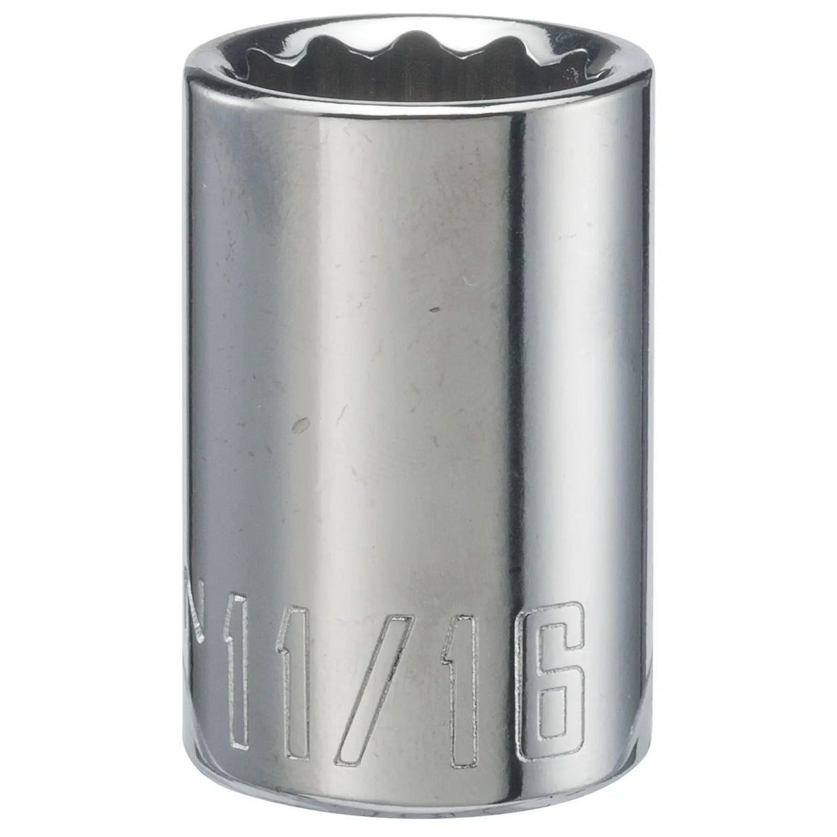 Craftsman chrome socket 11/16 inch, SKU CMMT47507, tool category, front angle on white background.