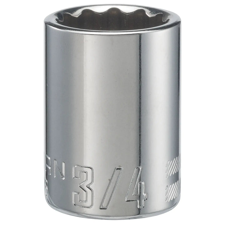 Photo of Craftsman 3/4 inch chrome socket, SKU CMMT47508, tool category, front angle on white background.