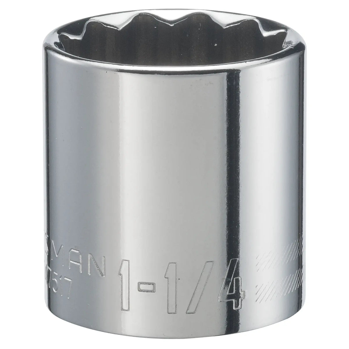 Craftsman socket, chrome finish, 1-1/4 inch size, SKU CMMT47517, photographed front angle on white background.
