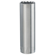 Craftsman deep socket, 11/16 inch size, chrome finish, SKU CMMT47524, front angle on white background.