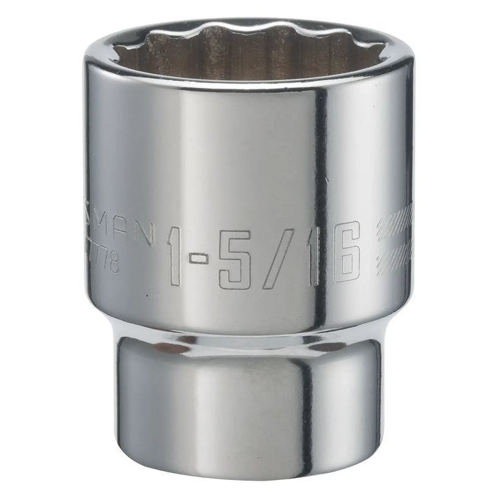 Craftsman chrome 1-5/16 inch socket, SKU CMMT47778, close-up front angle on white background.