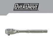 Photo of Craftsman chrome ratchet tool CMMT82110, horizontal view on white background, with OverDrive logo above.