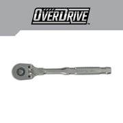 Craftsman chrome ratchet tool, side view, with OverDrive branding, SKU CMMT82111.