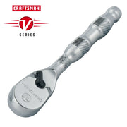 Photo of a Craftsman V-Series chrome ratchet tool with textured grip, SKU CMMT86301V, on white background.