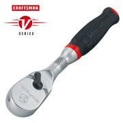 Craftsman V-Series ratchet with black and red grip handle, shown at angle, CMMT86304V.