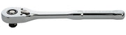 A chrome Craftsman ratchet wrench with a square drive and a short handle, photographed on a white background.