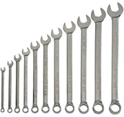 Craftsman CMMT87014 combination wrench set, 11-piece, chrome finish, shown from the front on white background.