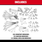 Photo of CRAFTSMAN wrench set CMMT87903, showing crowfoot, ignition, and double open end wrenches on white background.