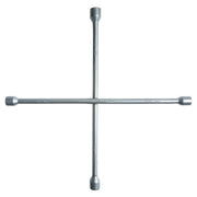 Photo of Craftsman cross wrench, silver color, four socket sizes, SKU CMMT98281L, top view on white background.