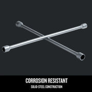 Photo of Craftsman solid steel cross wrench CMMT98281L, corrosion resistant, shown on white background.