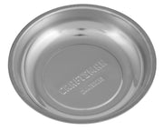 Photo of Craftsman magnetic parts tray, stainless steel, round, top view, SKU CMMT98285.