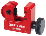 Craftsman CMMT98369 red pipe cutter tool, side angle on white background.