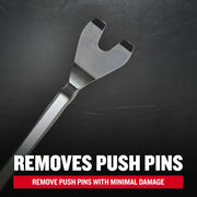 Craftsman push pin remover tool with wide prong tip, CMMT98373, shown on dark background.