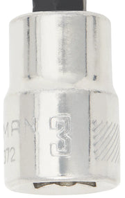 Photo of Craftsman socket tool CMMT99258 in chrome finish, close-up front on white background.