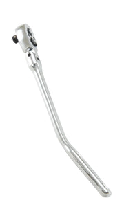Photo of Craftsman flex head ratchet tool, silver finish, side angle, SKU CMMT99439.