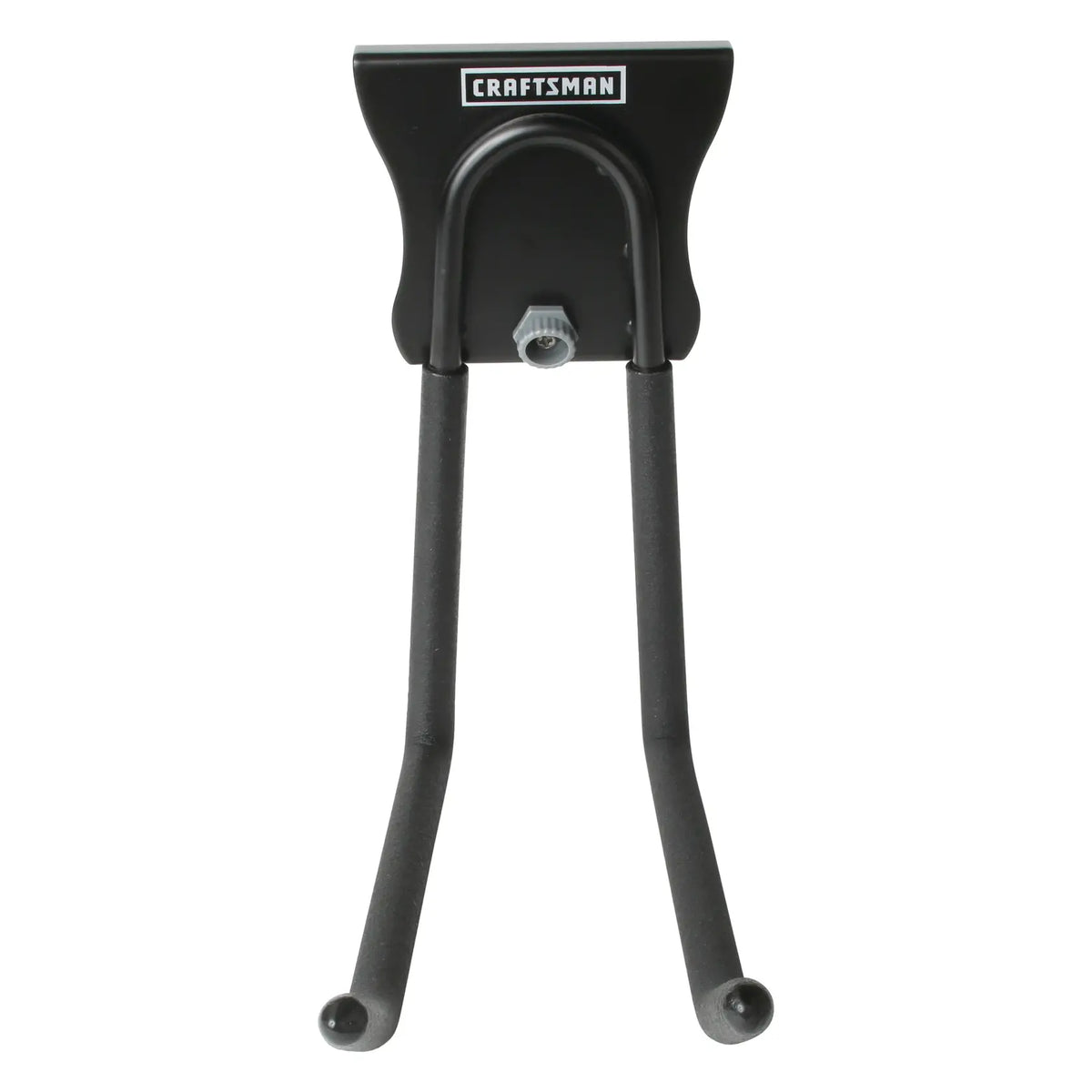 Front angle photo of Craftsman wall mount bike hook, black finish, SKU CMST82608VT.