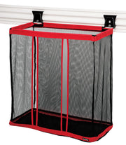 Photo of Craftsman wall-mounted mesh storage basket with red frame, SKU CMST82621VT, front angle on white background.