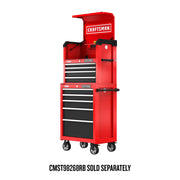 Front angle photo of Craftsman red rolling tool chest with multiple drawers, SKU CMST98267RB.