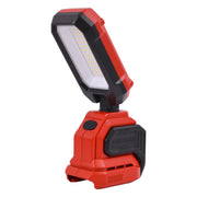Craftsman LED work light CMXELAYMPL1070, red and black, angled front view on white background.
