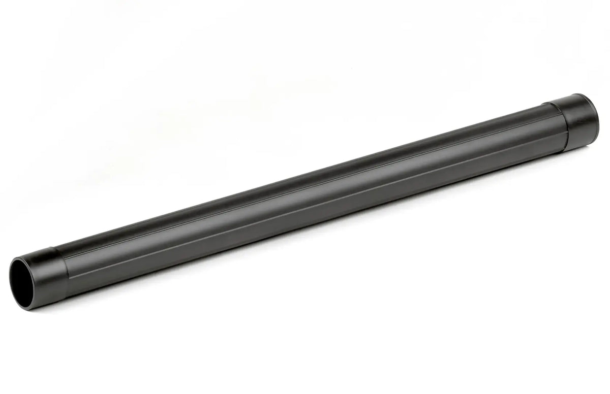 A long, cylindrical black tube with caps on both ends, commonly used for storing or transporting rolled photography prints or documents.
