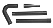 Photo of Craftsman CMXZVBE38640 vacuum wand kit with four black plastic extension and nozzle tubes, top view.