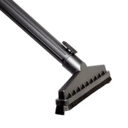 Photo of Craftsman floor brush vacuum attachment, black, SKU CMXZVBE38666, accessory angled on white background.