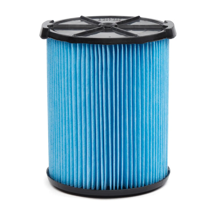 Craftsman pleated blue wet/dry vacuum filter CMXZVBE38754 white background beauty shot front angle