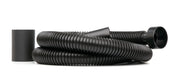 Photo of Craftsman vacuum hose CMXZVBE38762, black flexible ribbed plastic, coiled with connector fittings on white background.